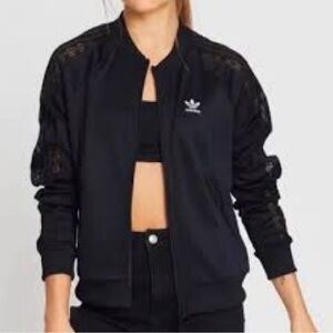 Adidas Women's Originals Black Lace Track Jacket Bellista Size Small